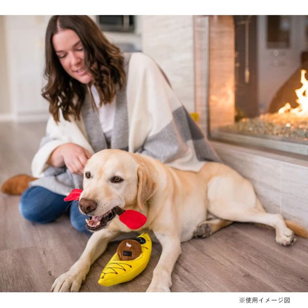 P.L.A.Y. Camp Corbin Collection | Dog playing Camp Corbin K9 Kayak plush dog toy