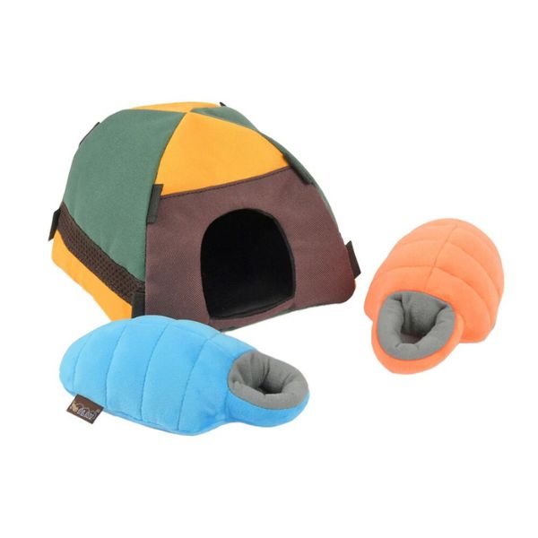 P.L.A.Y. Camp Corbin Collection | Set of Camp Corbin Trailblazing Tent plush dog toy