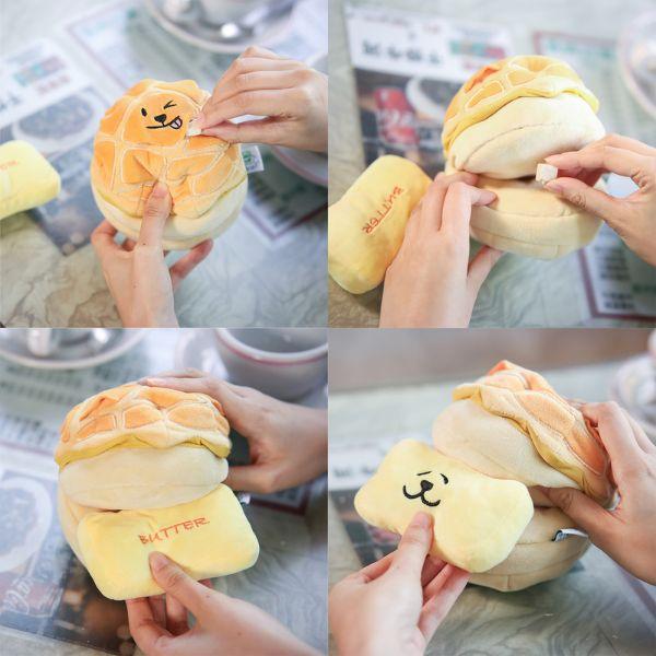 Woof² Buttered Pineapple Bun 2-in-1 Dog Toy