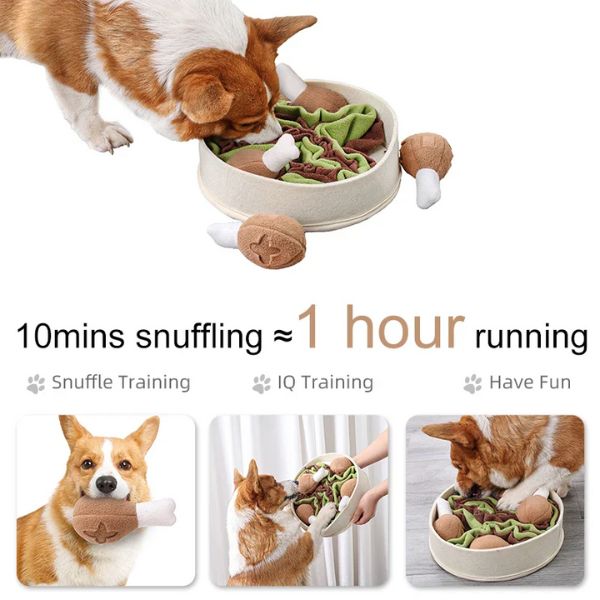Chicken Drumstick snuffle dog toy play description