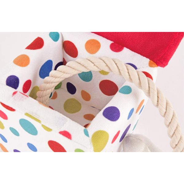 Open P.L.A.Y. Party Time Pawfect Present plush dog toy