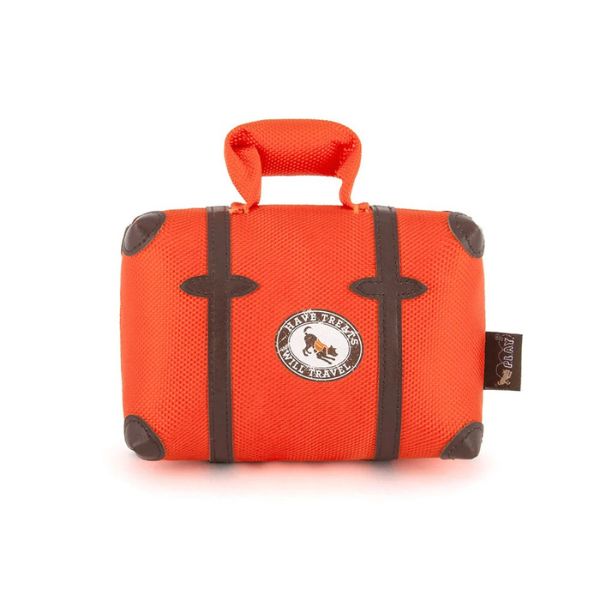 P.L.A.Y Globetrotter Collection | Orange Suitcase plush dog toy
