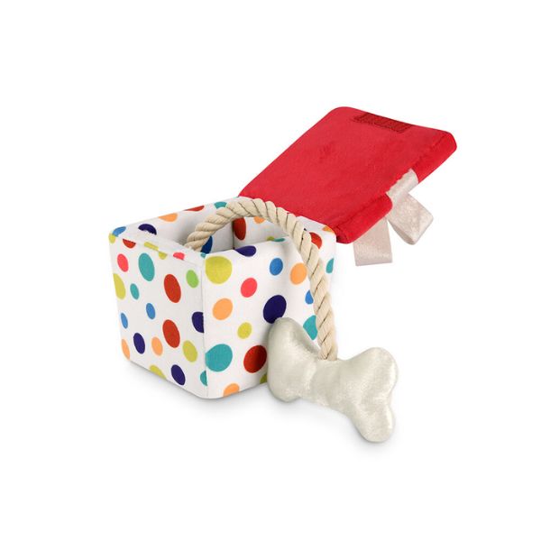 P.L.A.Y. Party Time Pawfect Present plush dog toy
