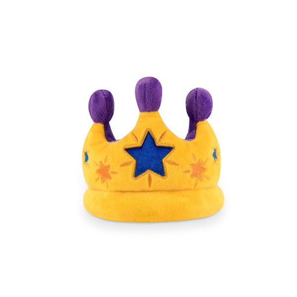 Yellow P.L.A.Y. Party Time Canine Crown plush dog toy